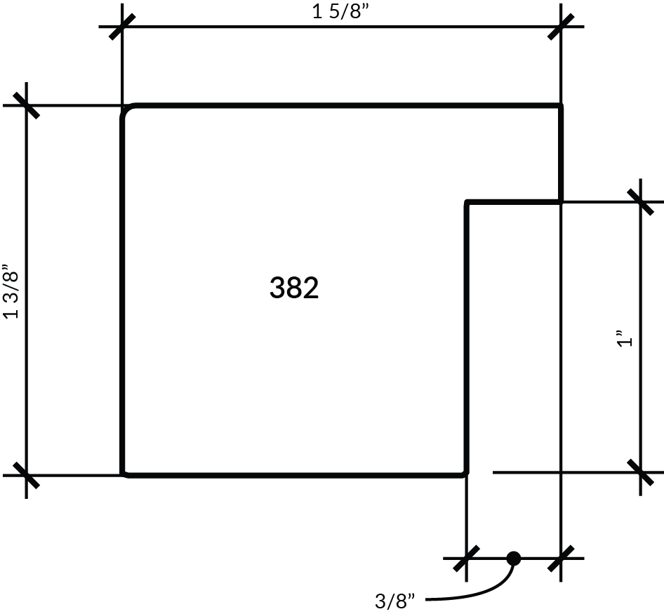 Bauhaus II Large White Flat 382440 frame sample