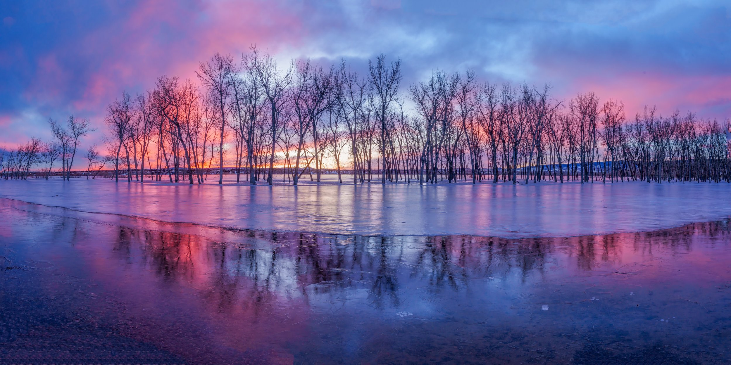 Chatfield Winter Sunrise 1 2 by Bob Coorsen Photography