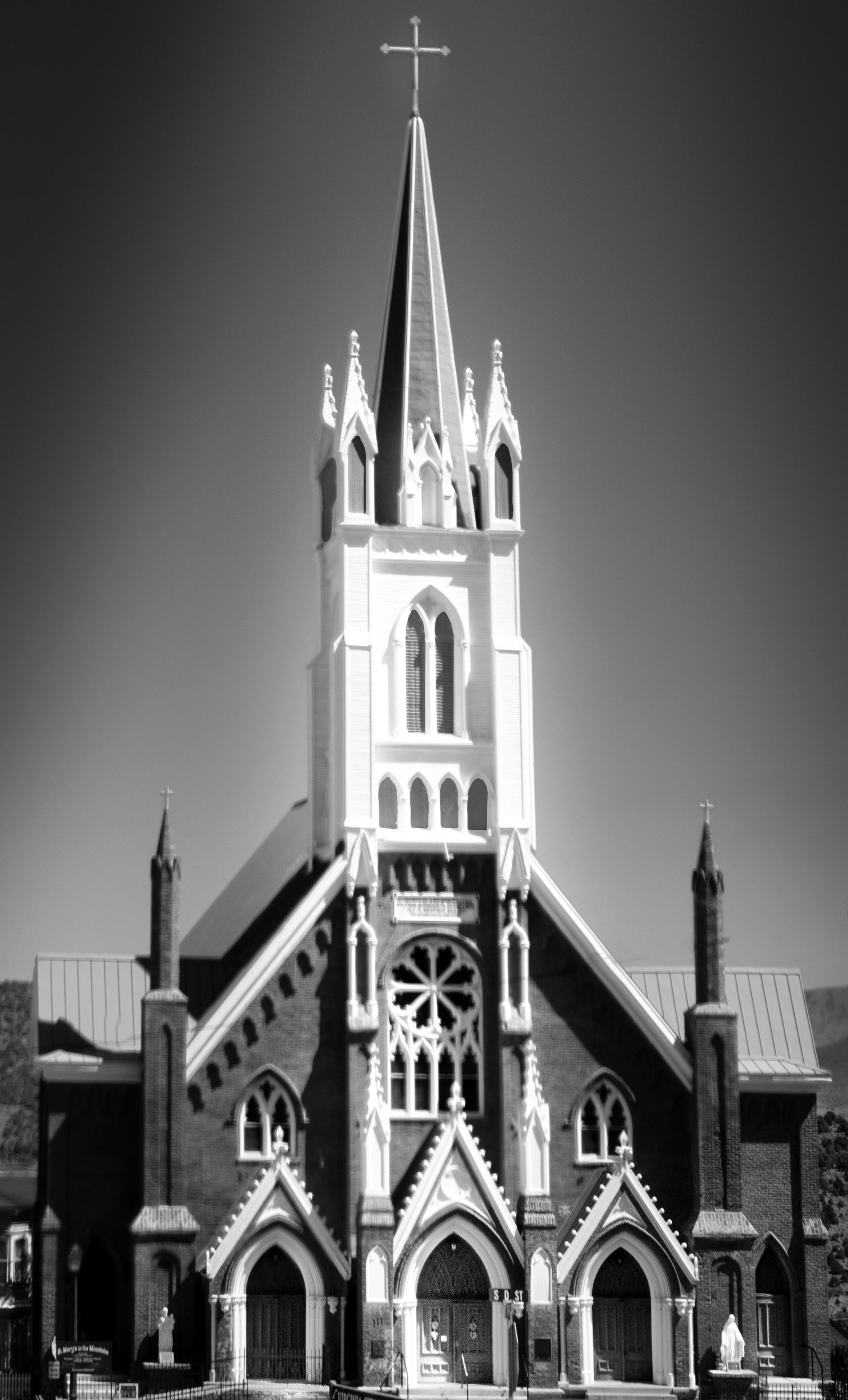 Y Virginia City Church  by Lar's Photos