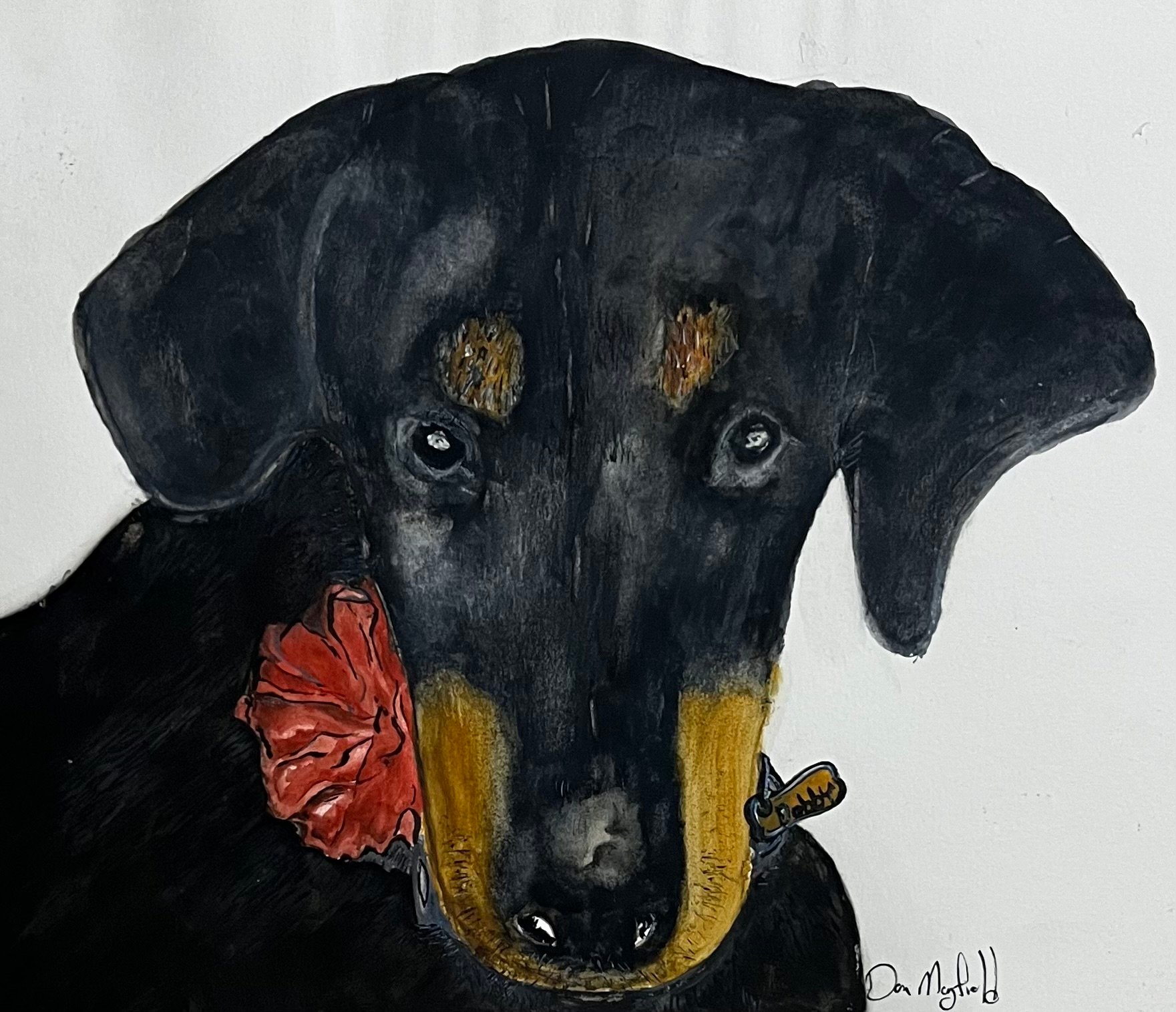 Doberman pinscher by Oscars Art 