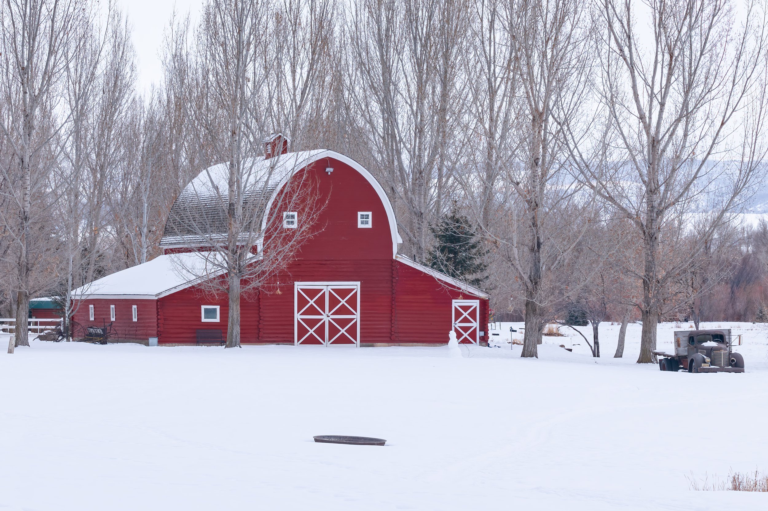 Red Barn in Winter by Clay Cammack Photography