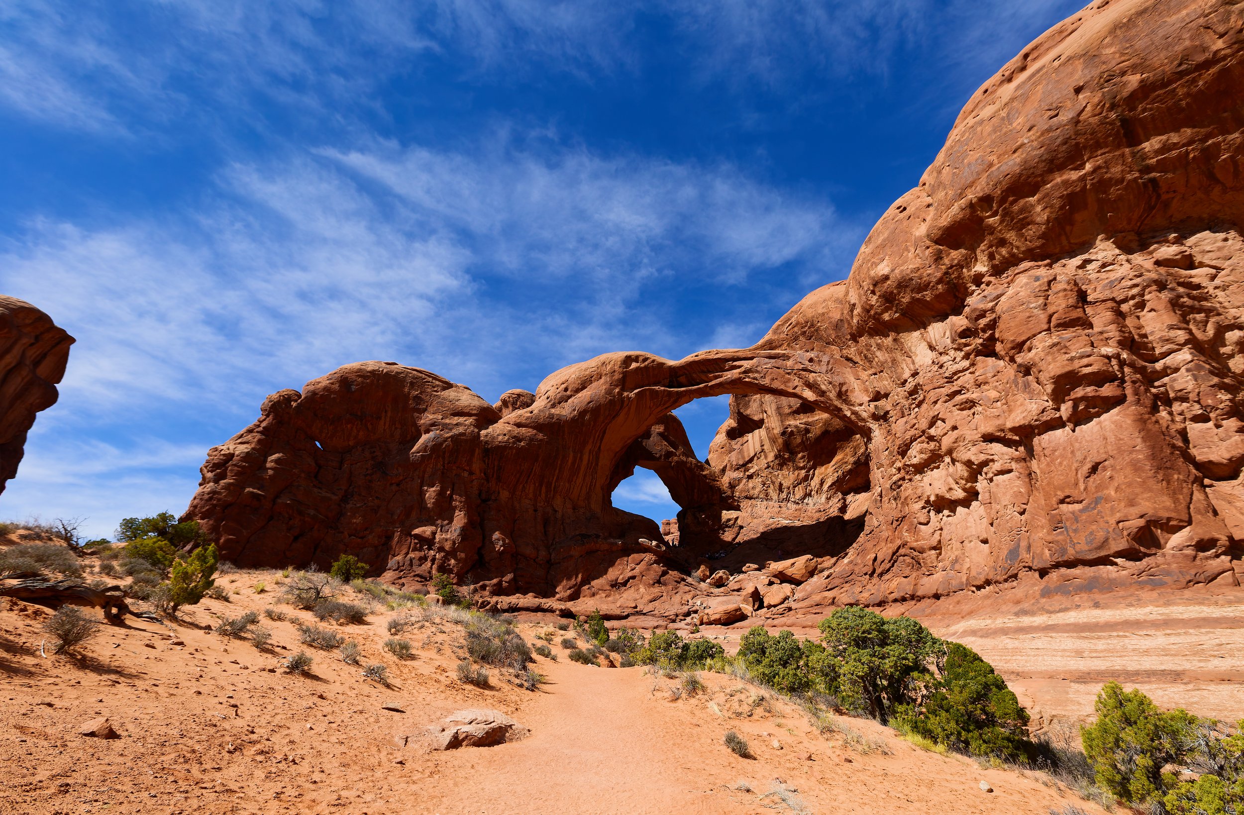 Hike Double Arch - Arches National Park UT by Taylor Ehat Photography