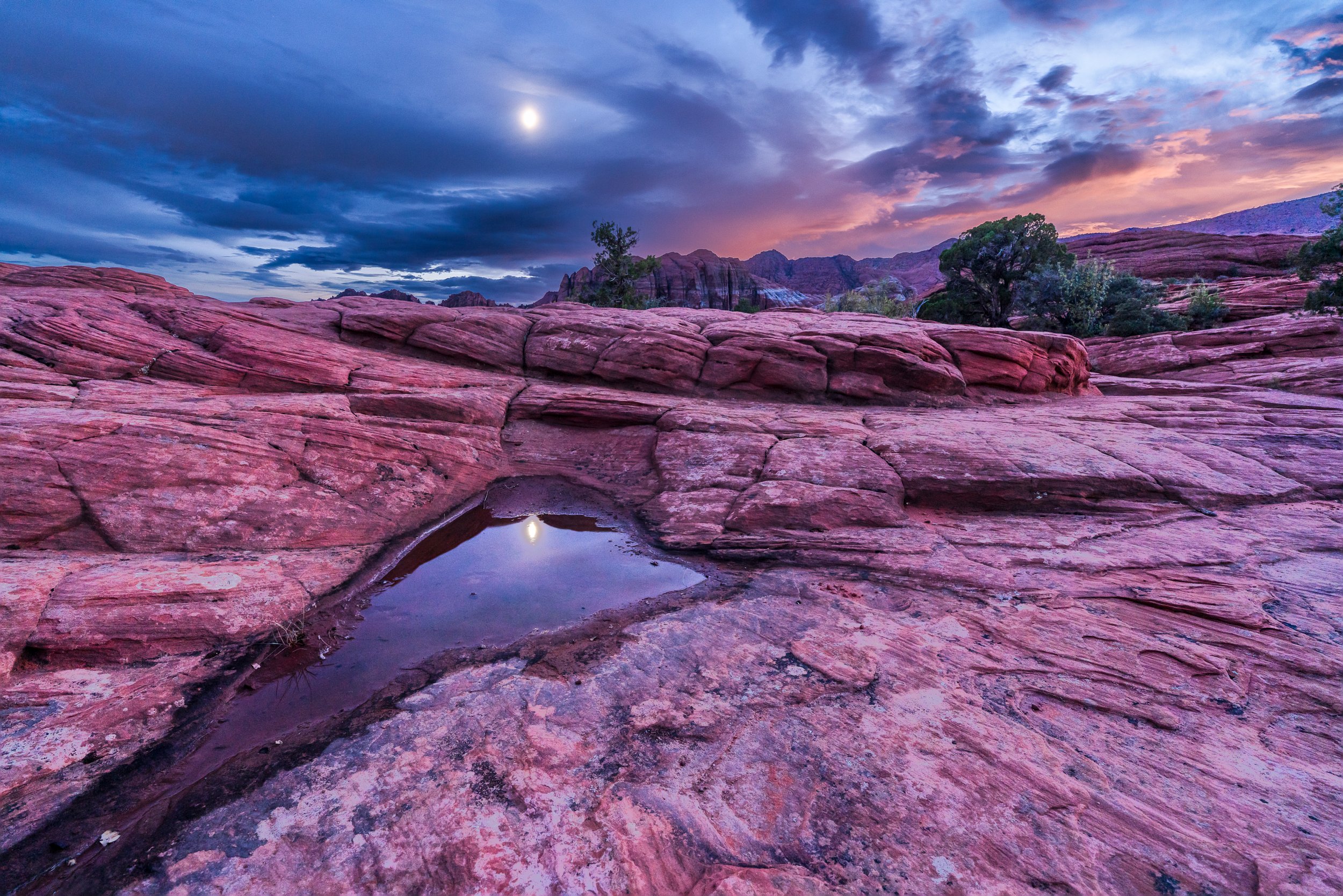 Moonrise over Sandstone by ZCC Photography