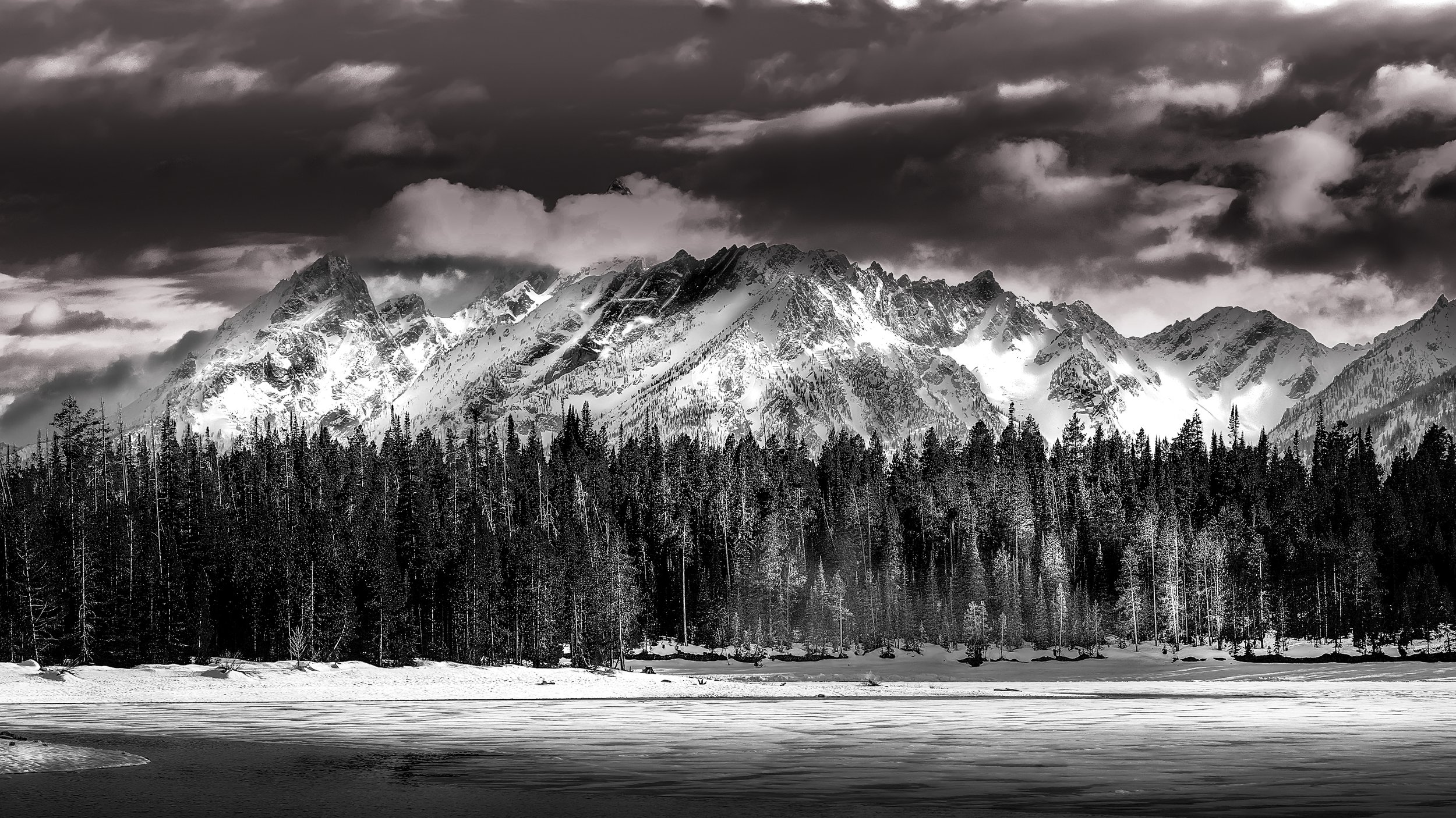 Wyoming Grand Teton bw1 by Lar's Photos