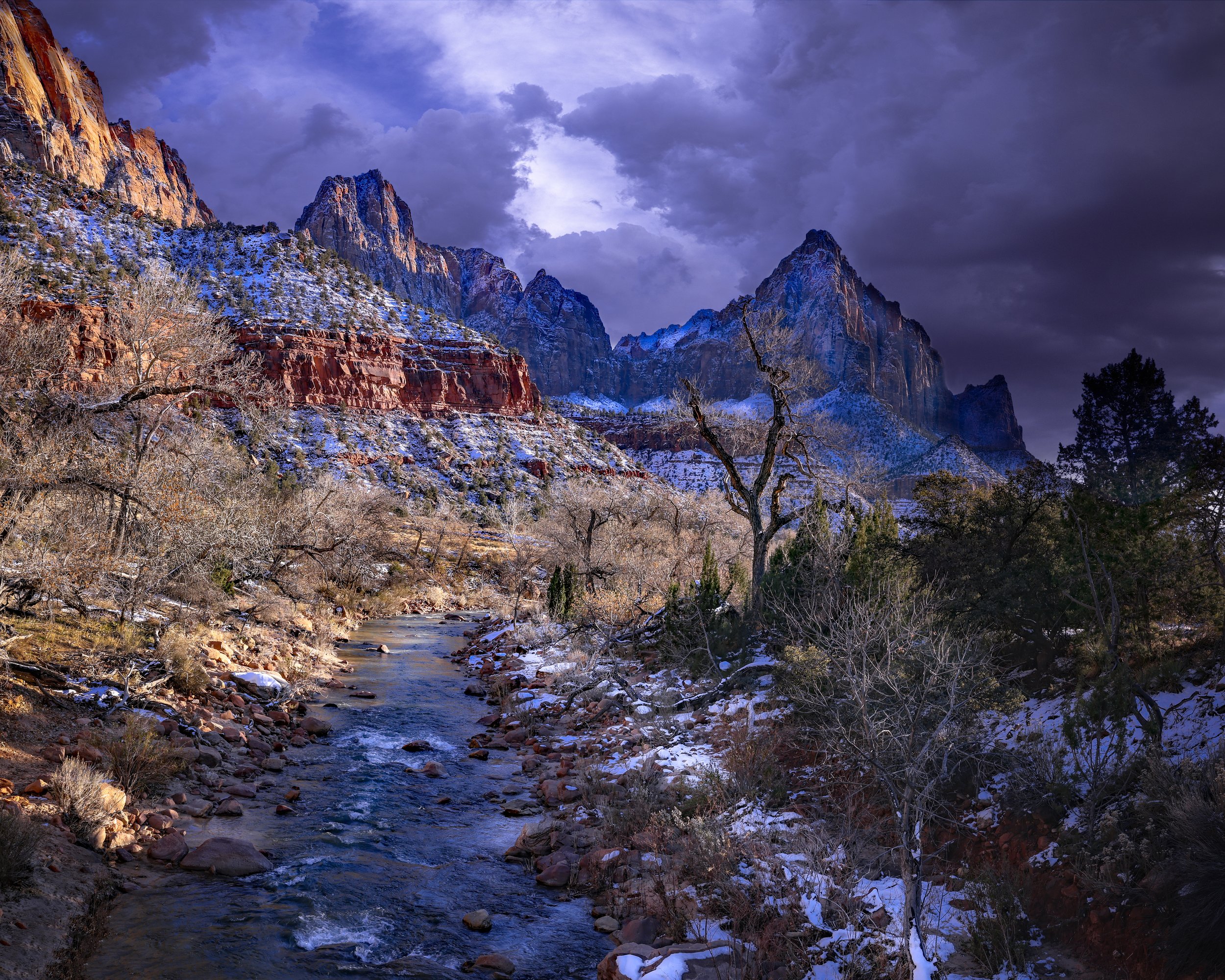 zion2 bridge clouds by Lar's Photos