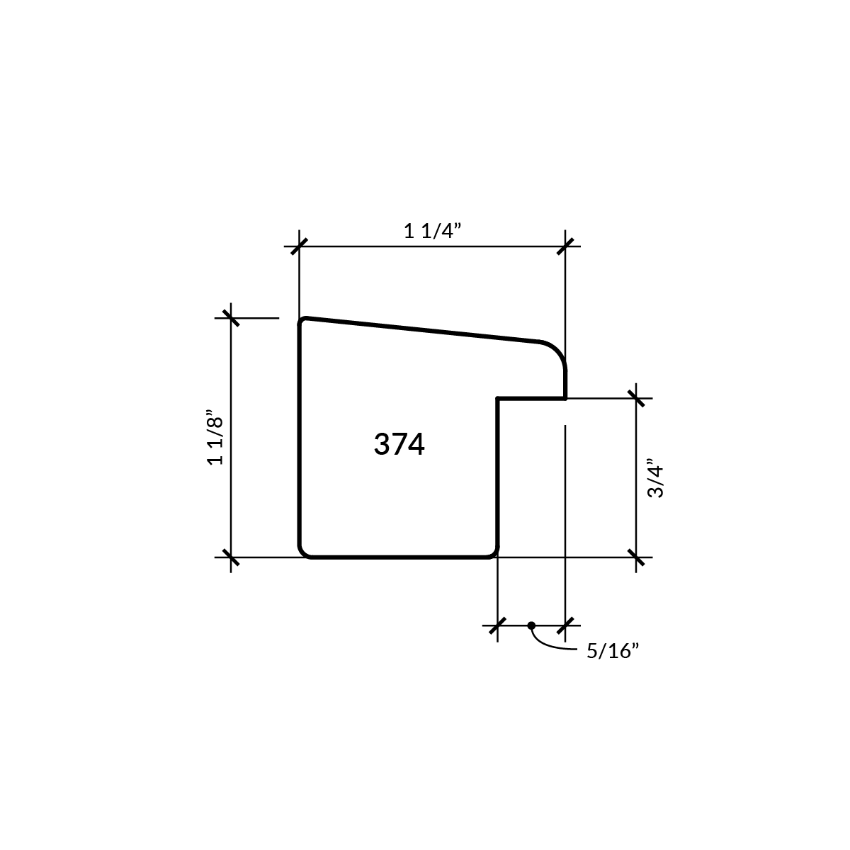Tate Silver 1 1/4" 374660 frame sample