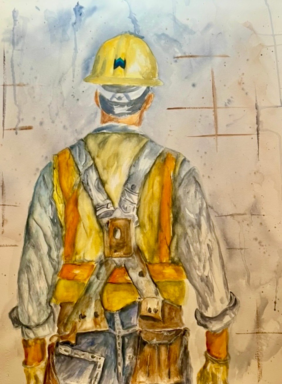 Construction worker by Oscars Art 