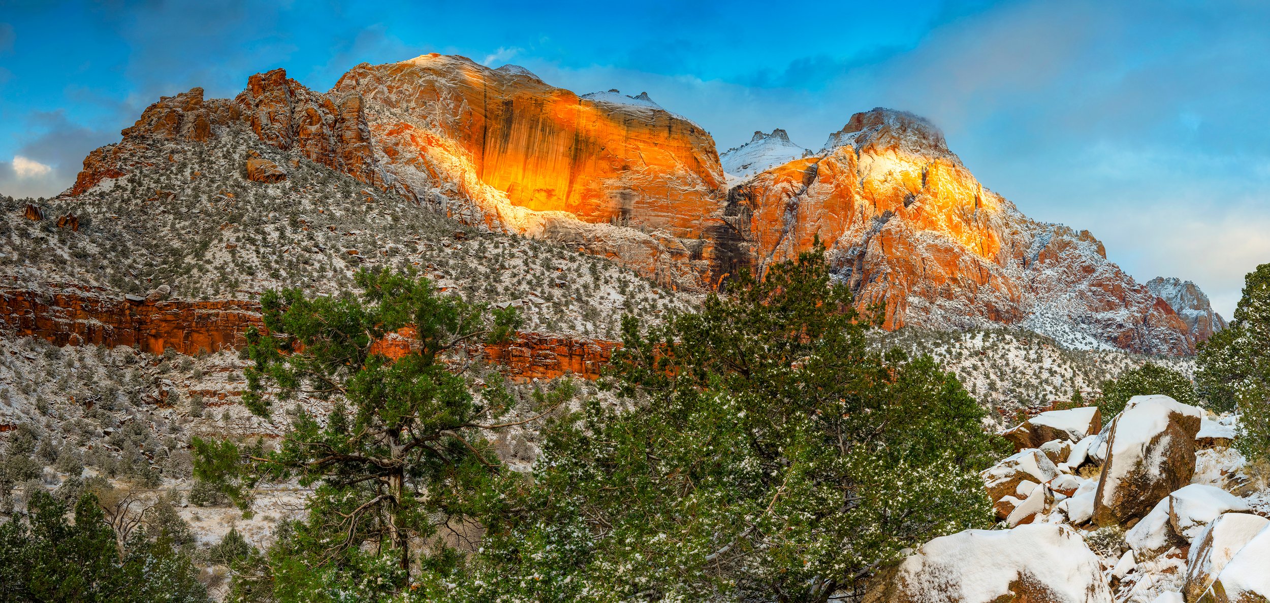 sunrise in zion by Edwin R Schottstaedt 
