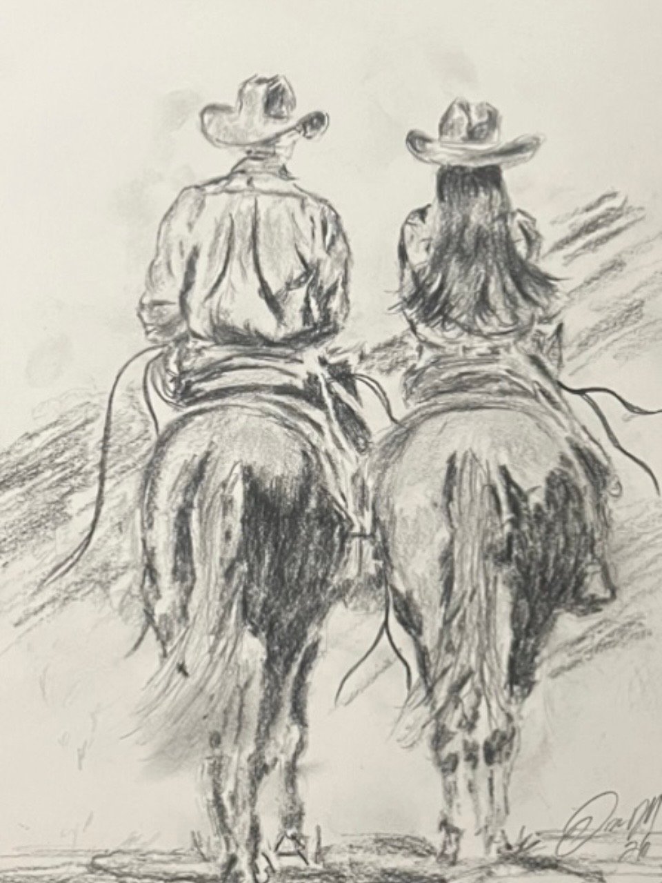 Cowboy cowgirl by Oscars Art 