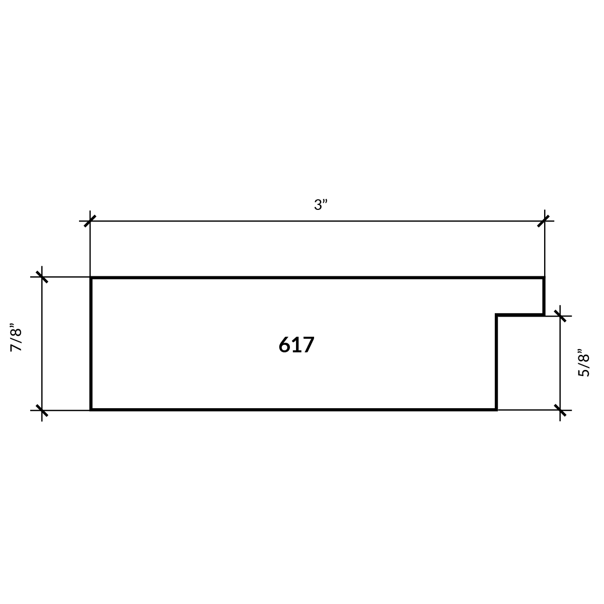 Jasper Black Flat 617482 frame sample