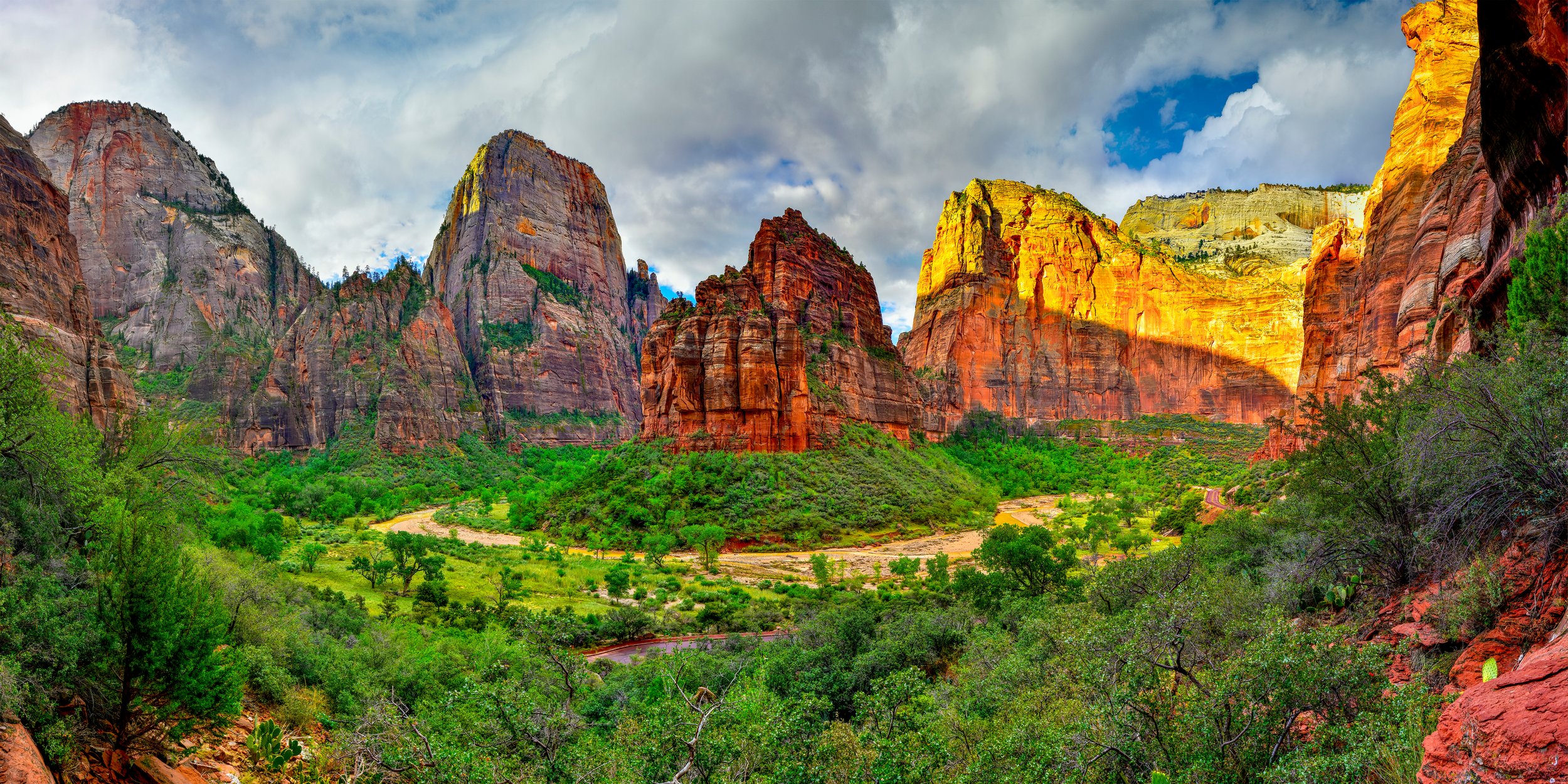 Sunrise Blasting Angels Landing by Edwin R Schottstaedt 